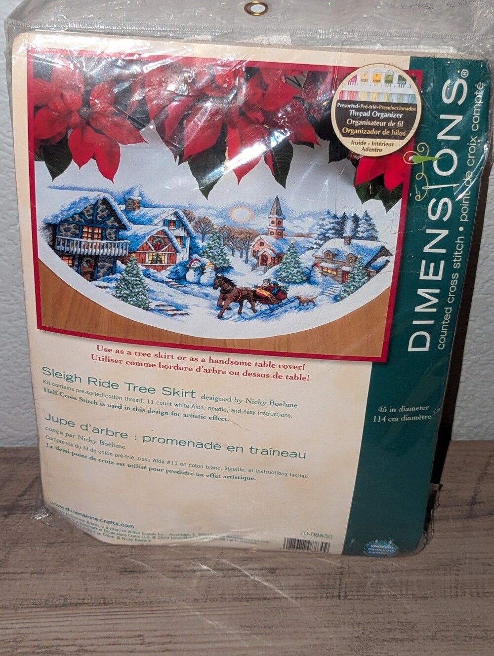 Dimensions Sleigh Ride Tree Skirt Cross Stitch Kit NEW